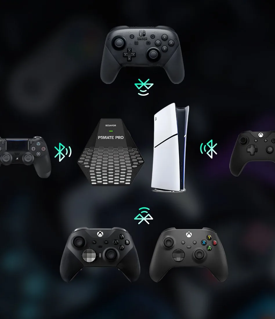P5Mate Pro pairing Bluetooth controllers to a PS5