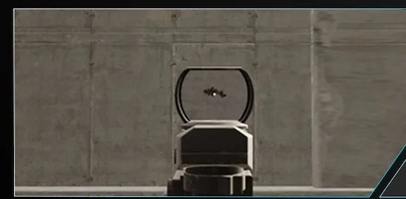 Aiming down a red-dot sight with recoil reduction